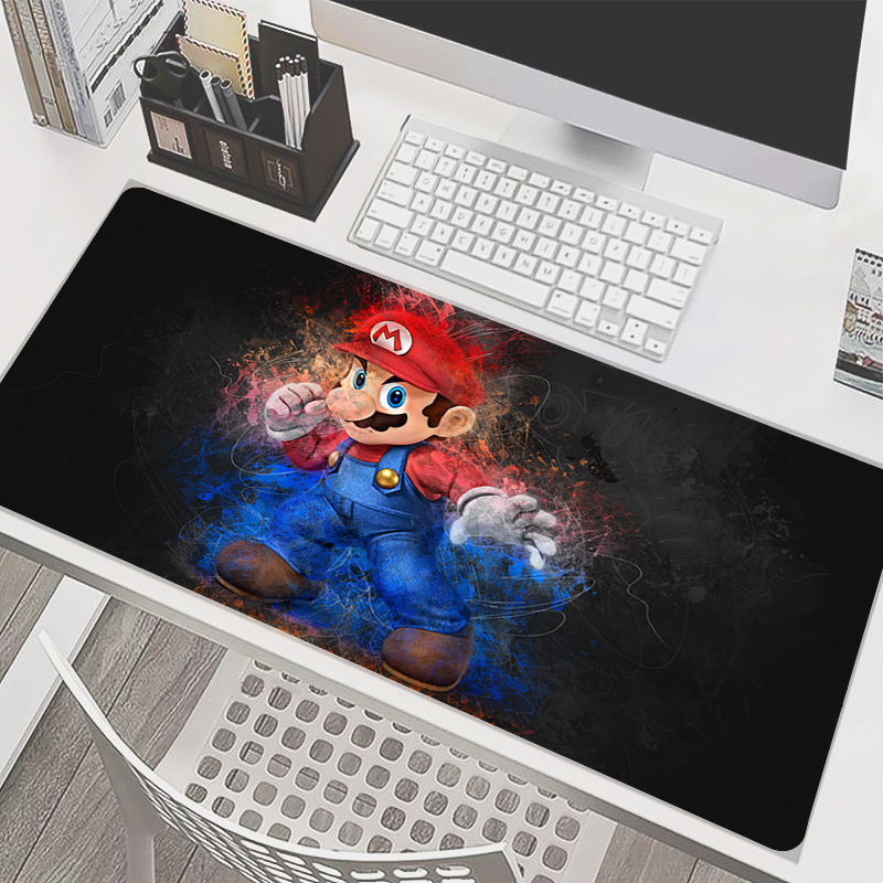 Gaming Console Portable Pc - 90x40cm Mouse Pad M-Mario Anime Gamer