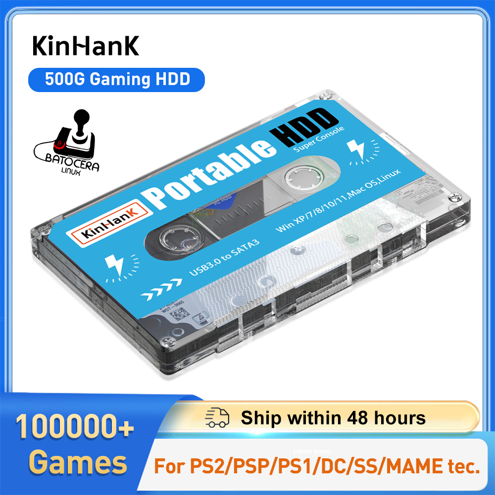 KINHANK 500G Gaming HDD Super  - Gaming Console.Emulators avaliação e preço