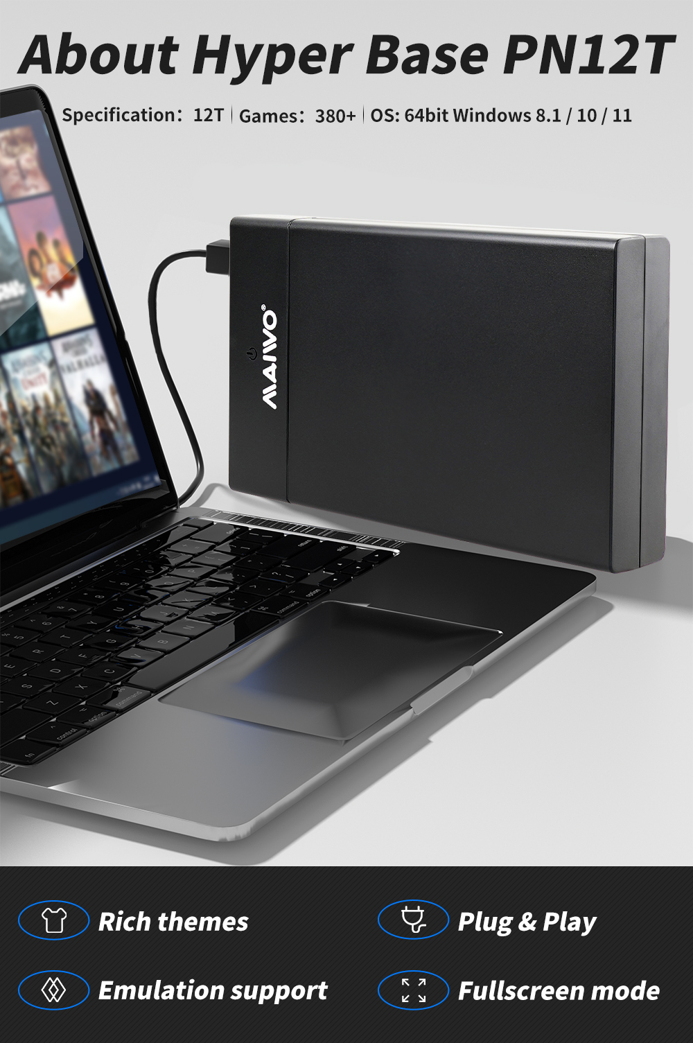 Playnite System Portable 12TB  - Gaming Console Portable Pc avaliação e preço