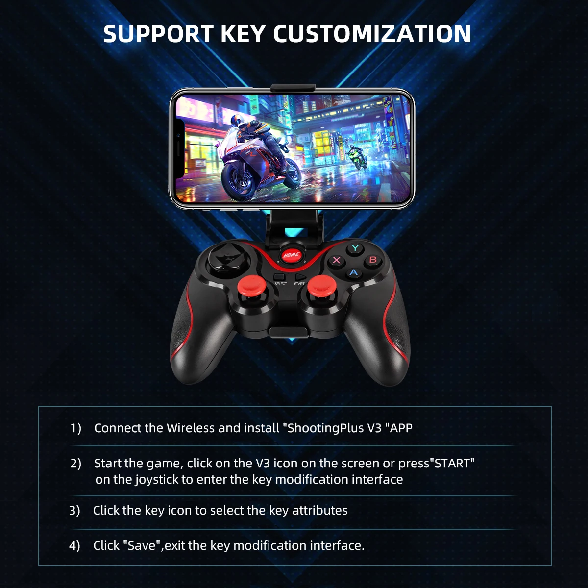 GAMINJA Wireless Bluetooth Gam - Gaming Console For Smart Tv avaliação e preço