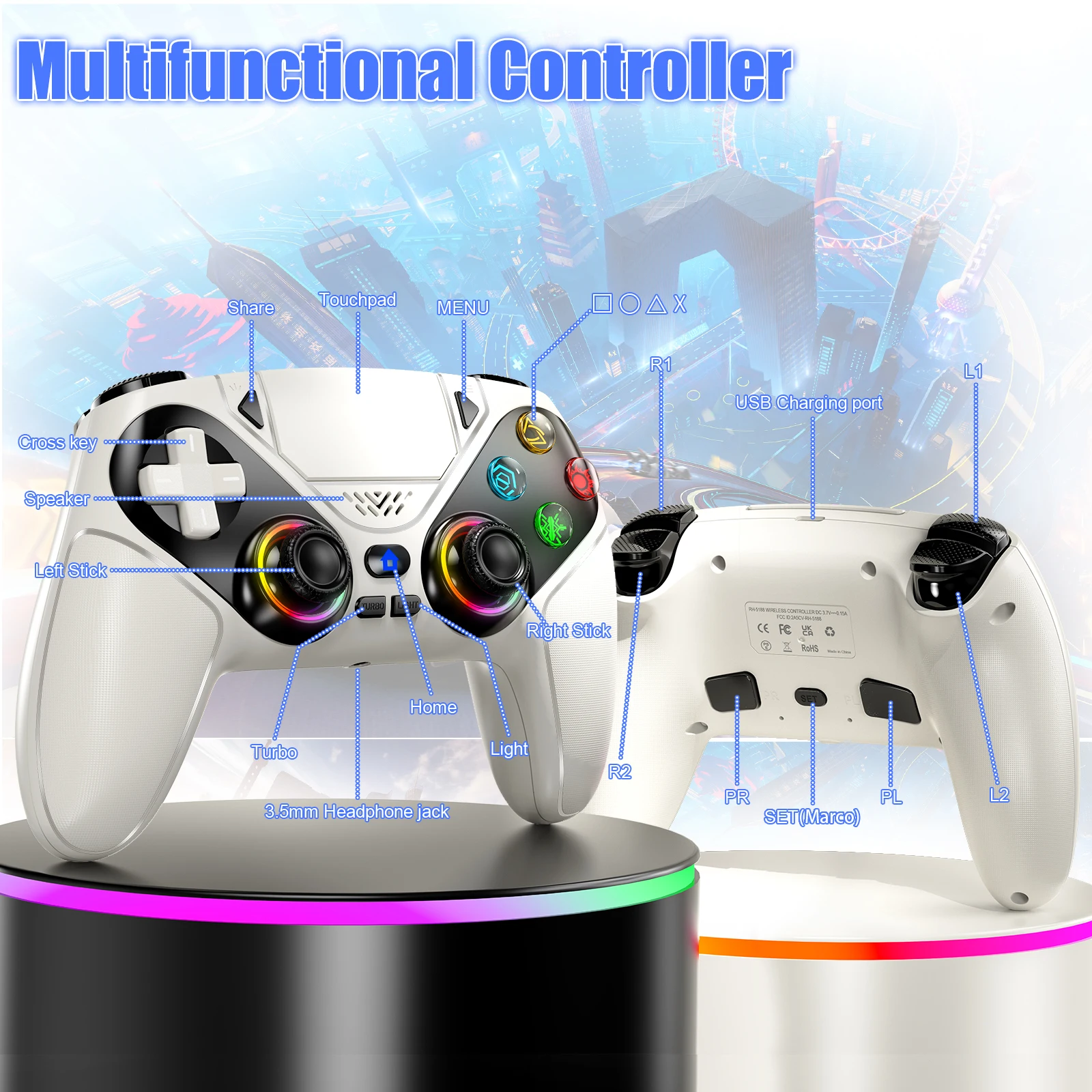 Wireless Controller Gamepad Fo - Gaming Console Portable Pc avaliação e preço