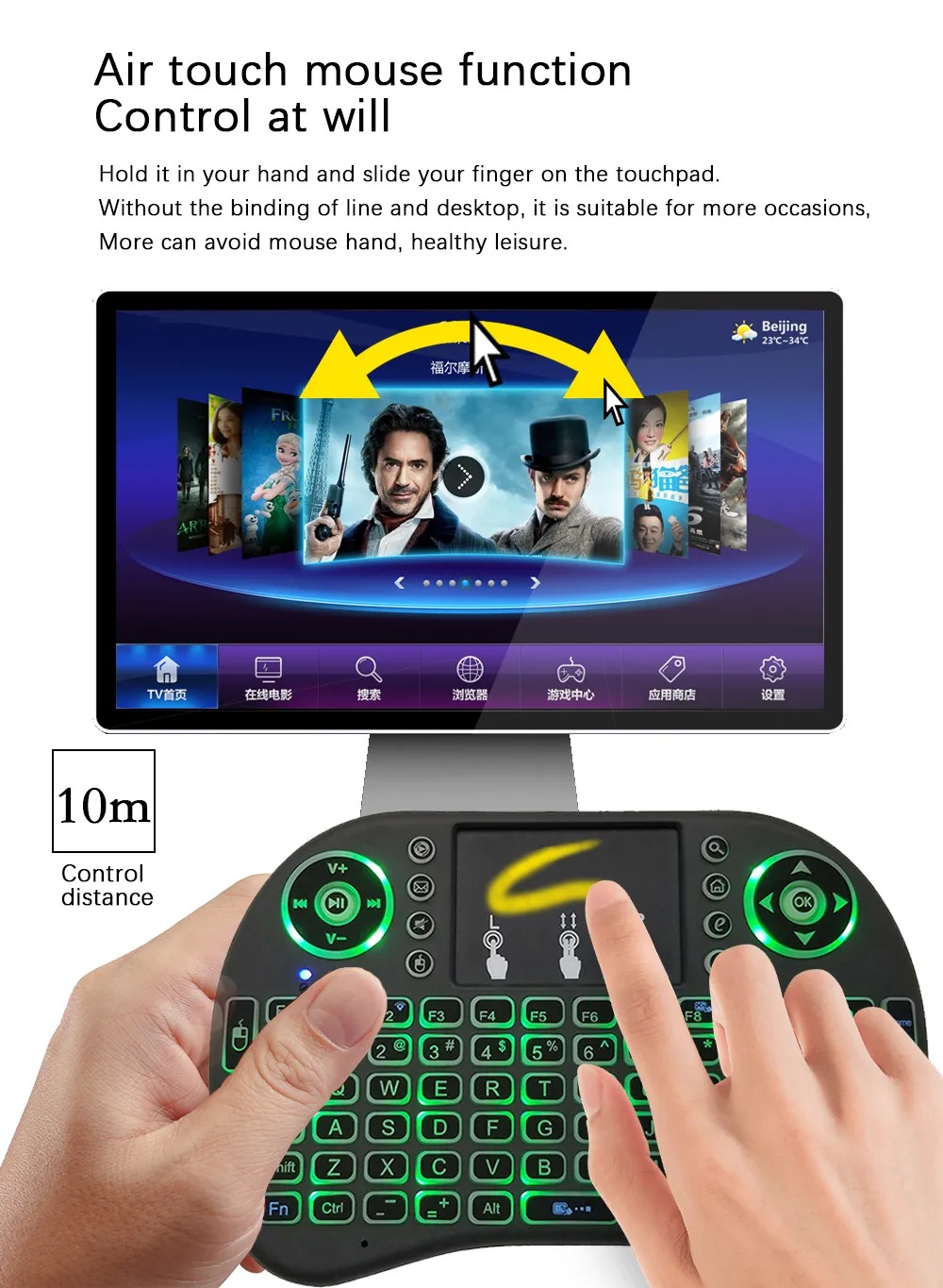 I8 Mini Wireless Keyboard 2.4G - Gaming Console For Smart Tv avaliação e preço