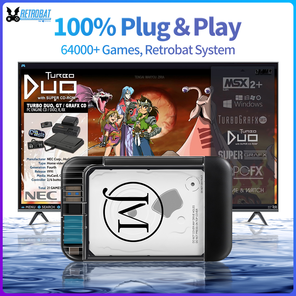 RETROBAT Portable 500G Gaming  - Gaming Console.Emulators avaliação e preço