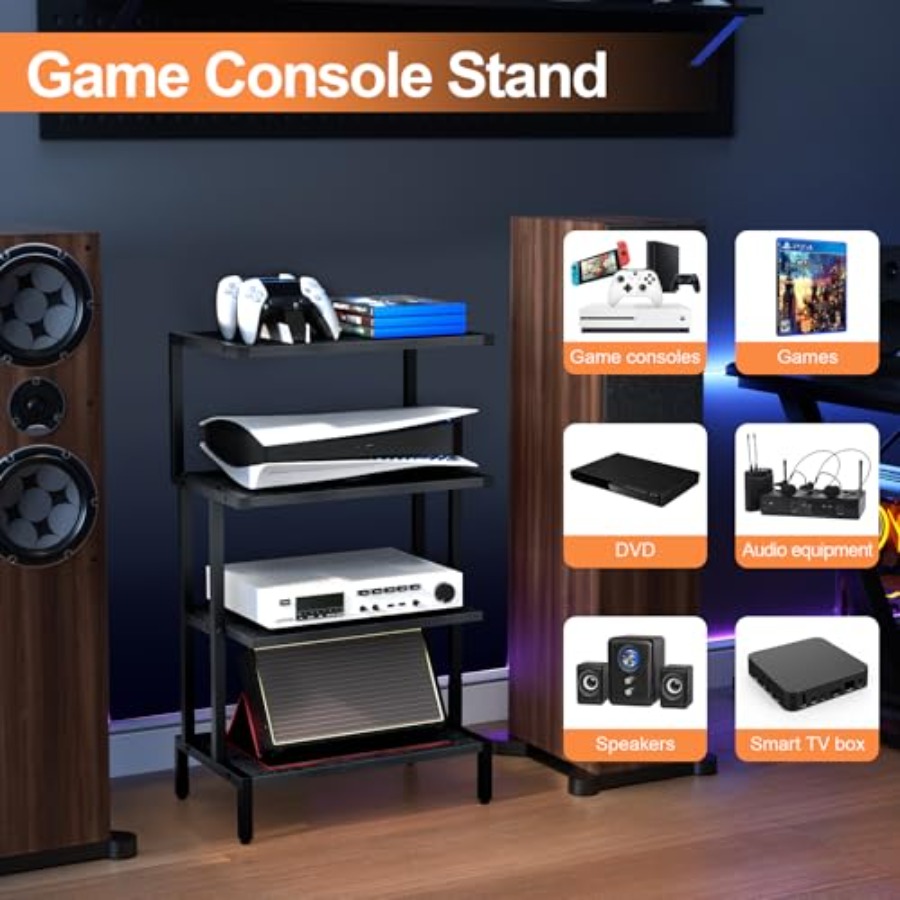 Media Stand Gaming Shelf 4 Tie - Gaming Console Free avaliação e preço