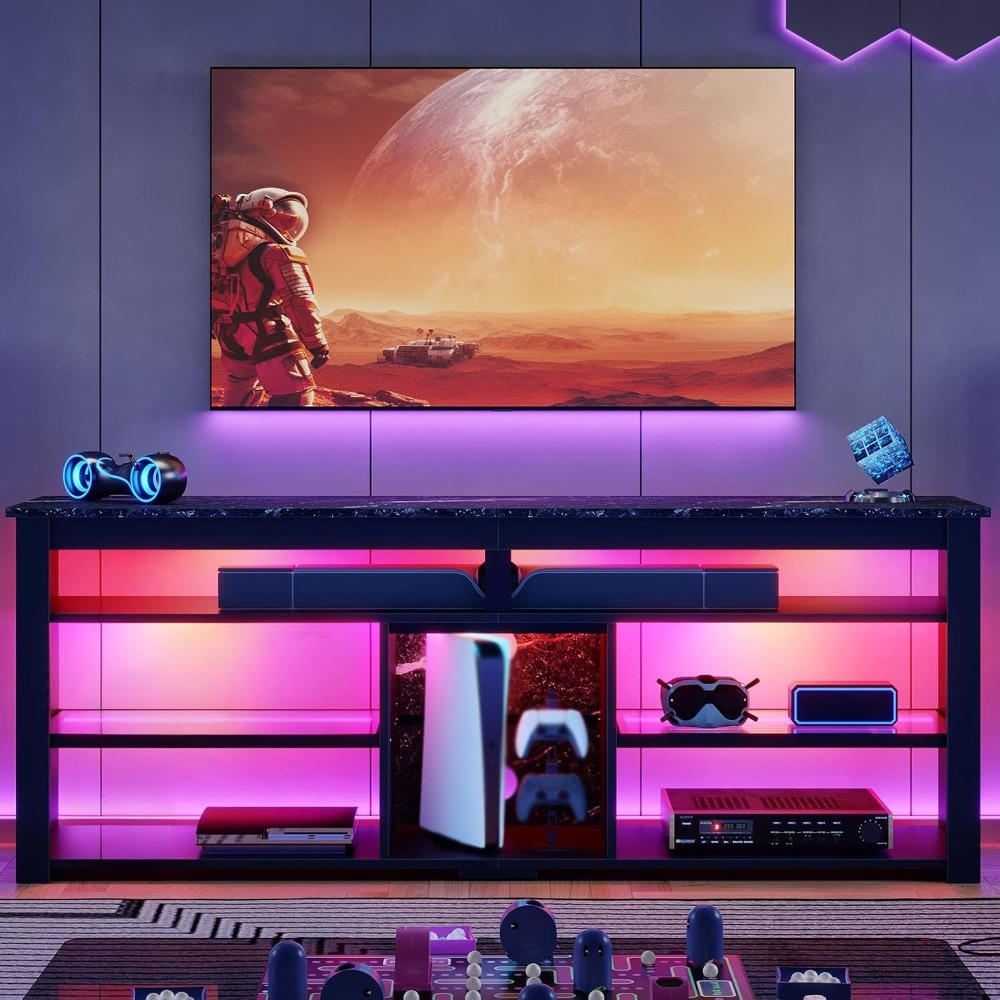 TV Stand for 70 inch TV, Enter - Gaming Console Room avaliação e preço
