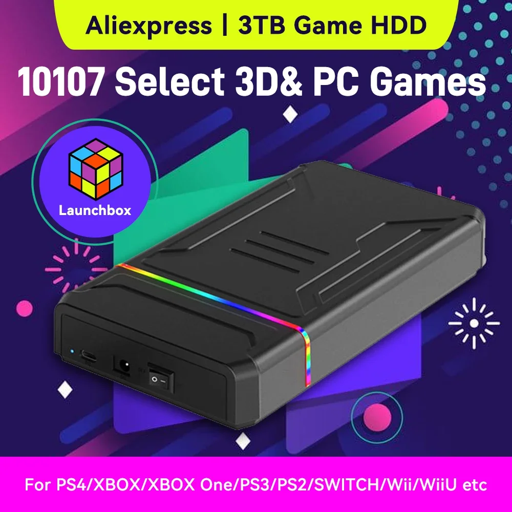 3TB Launchbox Portable Gaming  - Gaming Console.Emulators avaliação e preço