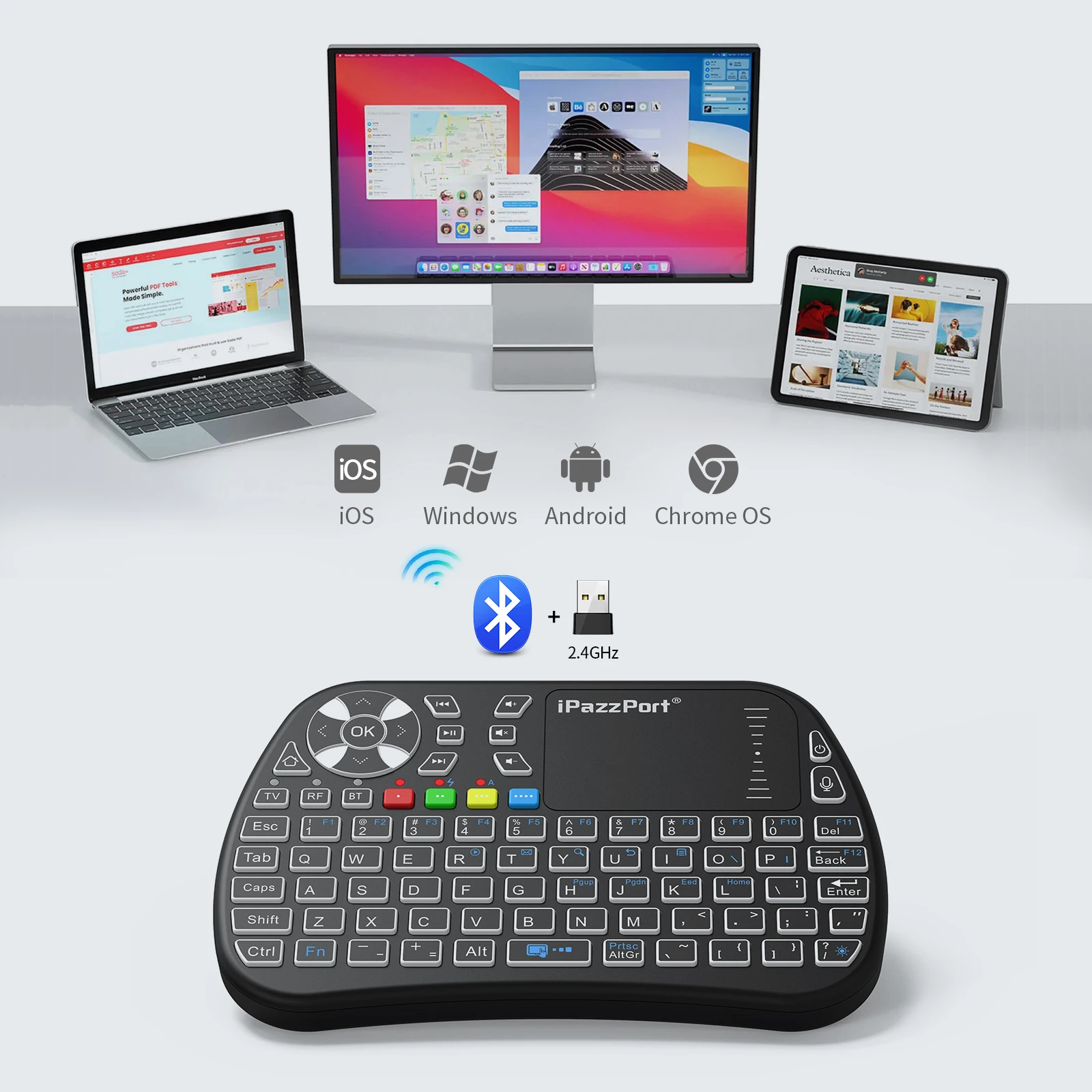 iPazzPort Bluetooth mini Keybo - Gaming Console For Smart Tv avaliação e preço