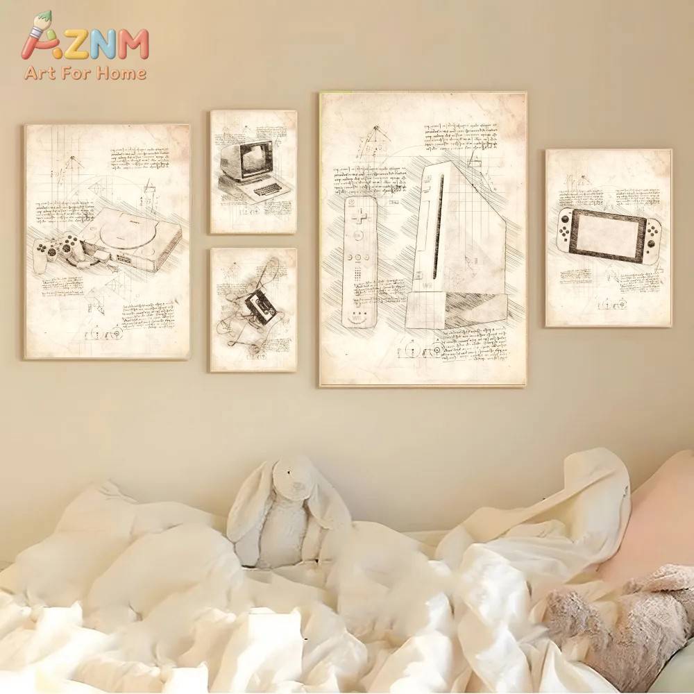 AZNM Vintage Game Console Sket - Gaming Console Room avaliação e preço