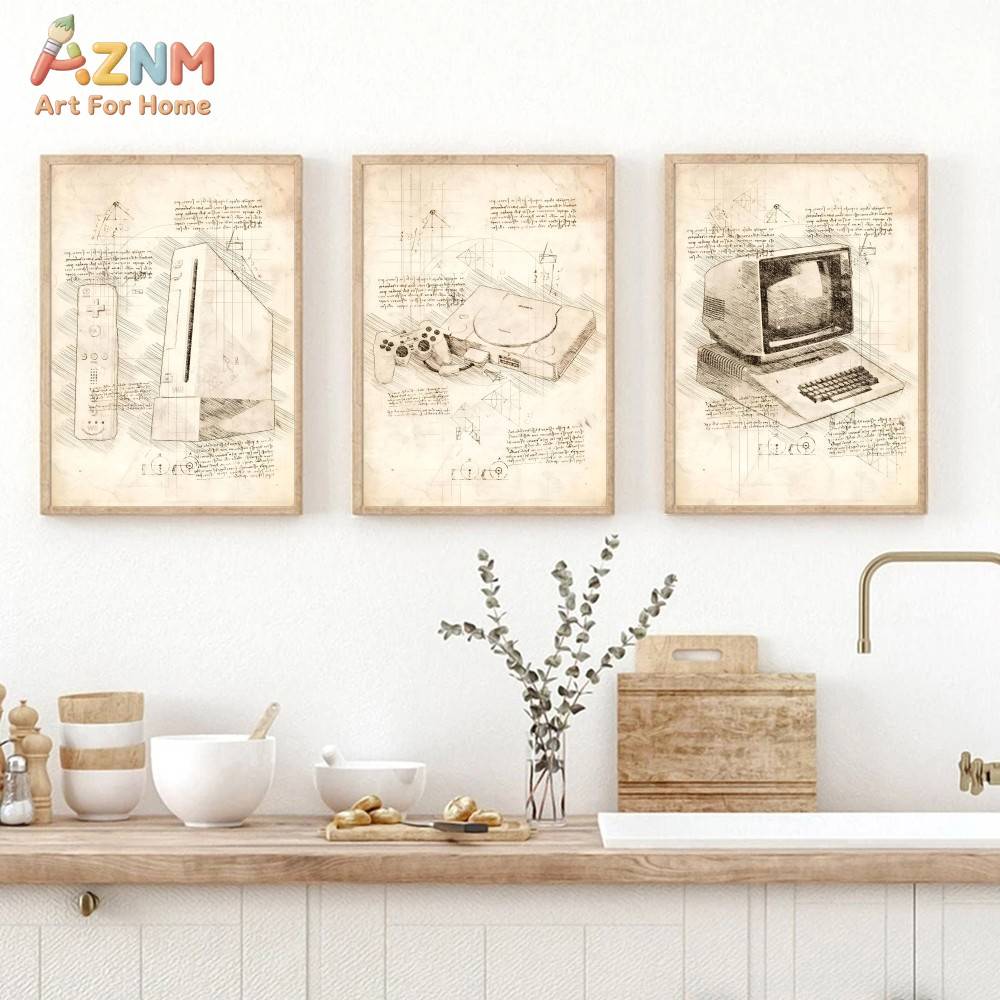 AZNM Vintage Game Console Sket - Gaming Console Room avaliação e preço