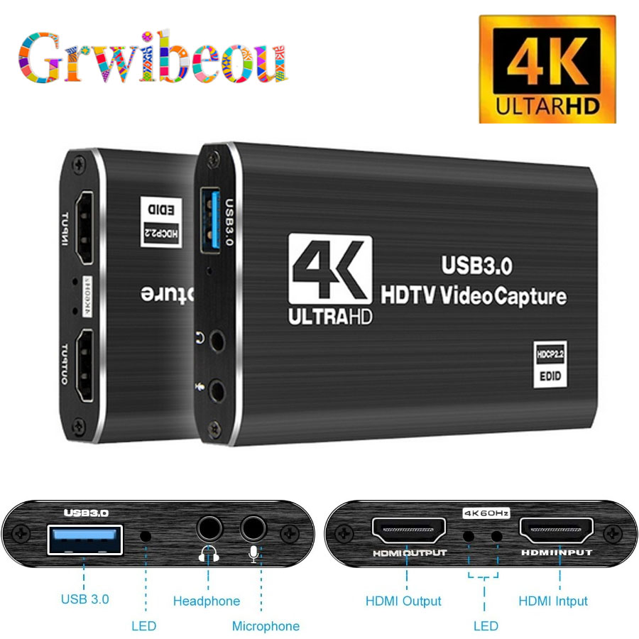 4K USB 3.0 Video Capture Card  - Gaming Console With Phone avaliação e preço