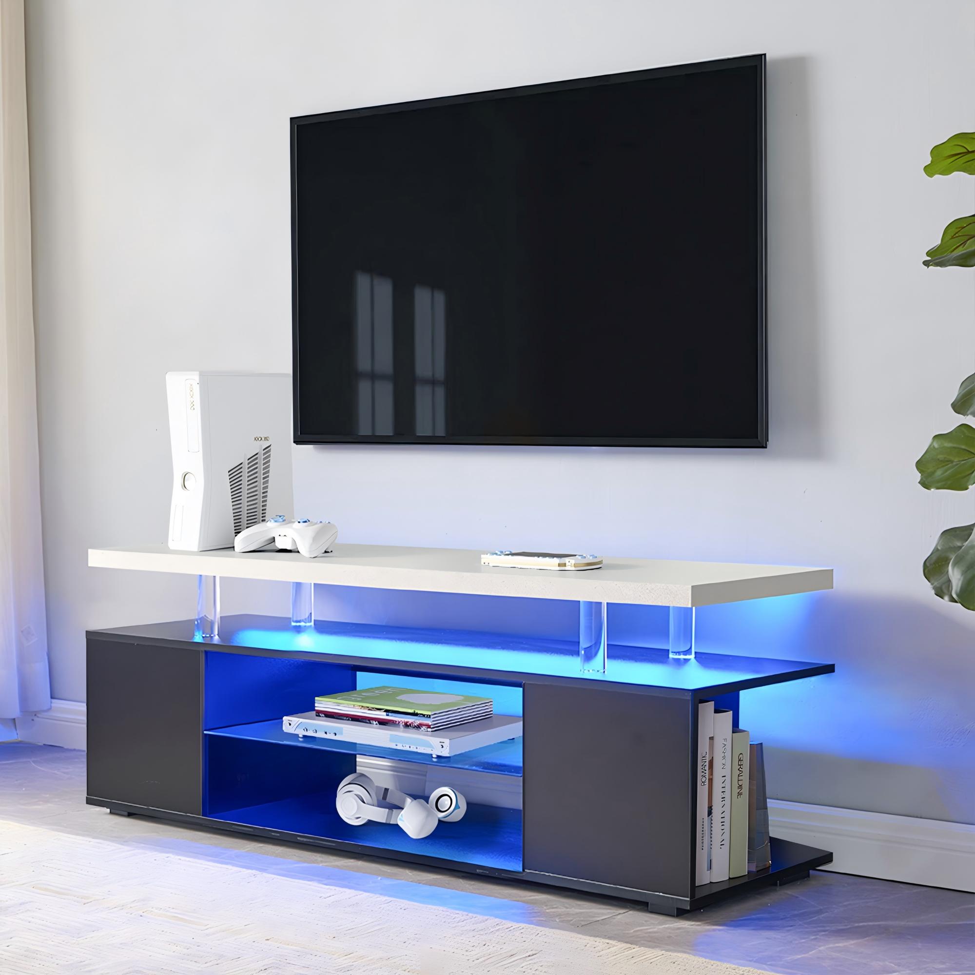 TV Stand for 60 Inch TV LED Ga - Gaming Console Table avaliação e preço