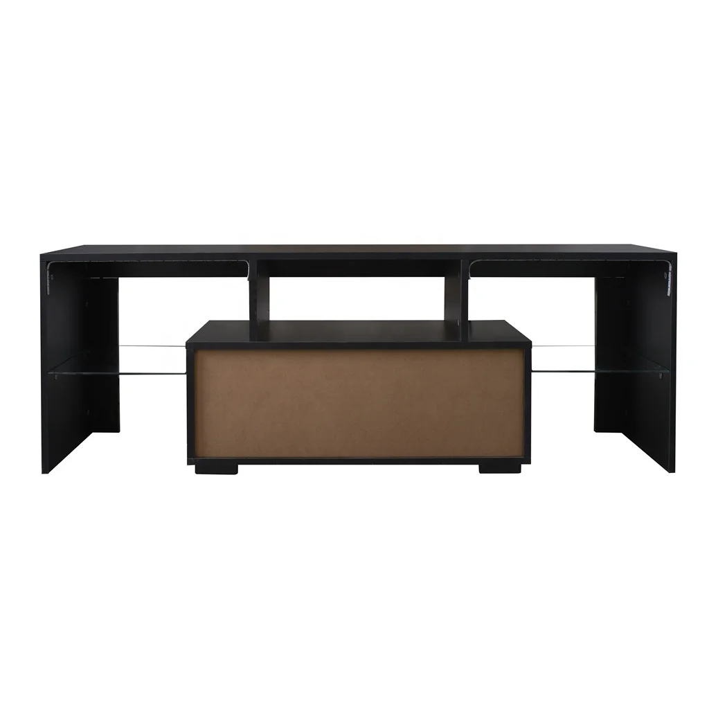 #Black TV Stand with LED RGB L - Gaming Console Room avaliação e preço