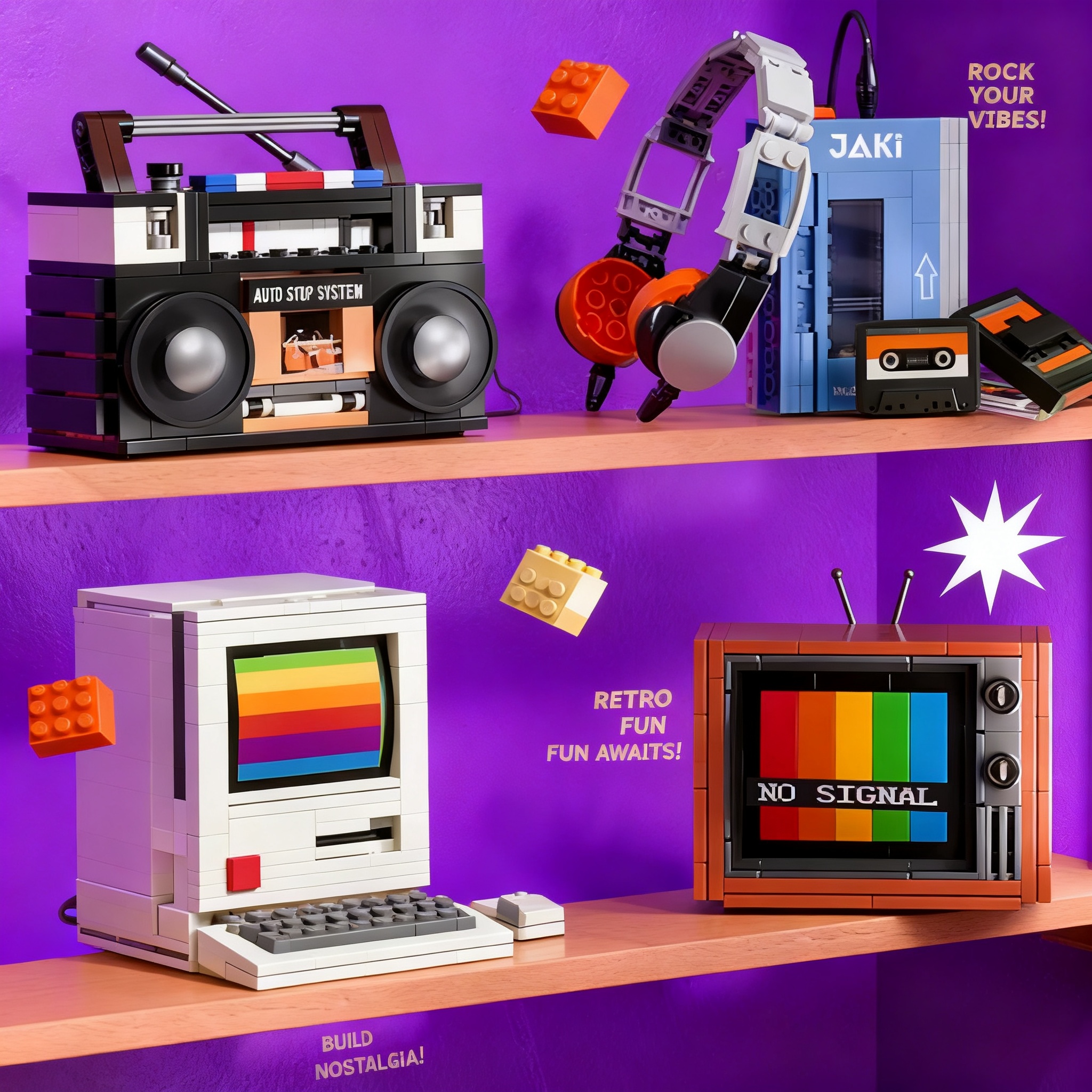 Retro DIY Building Blocks TV R - Gaming Console Free avaliação e preço