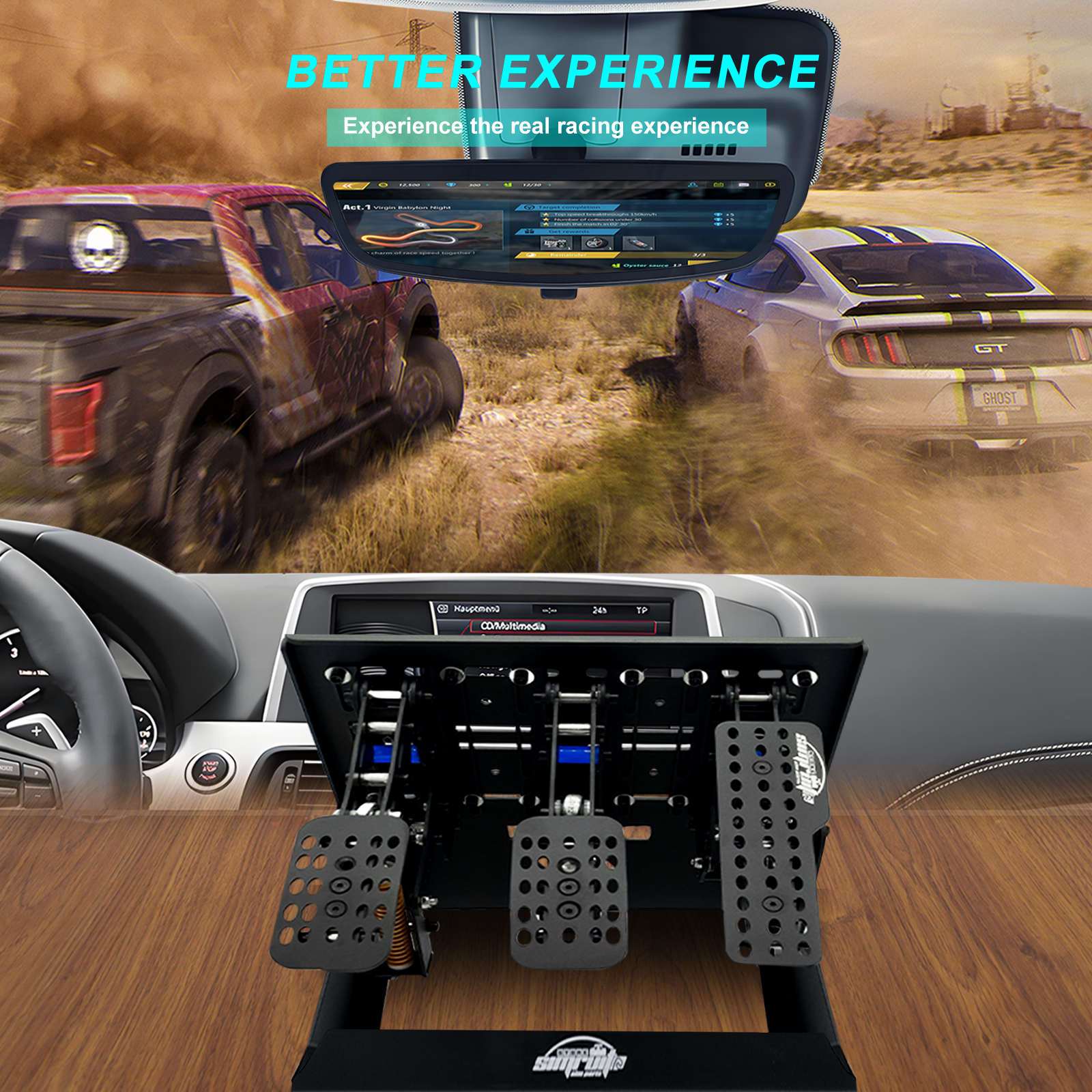 SimRuito Driving Simulator Ped - Racing Pedal Set avaliação e preço