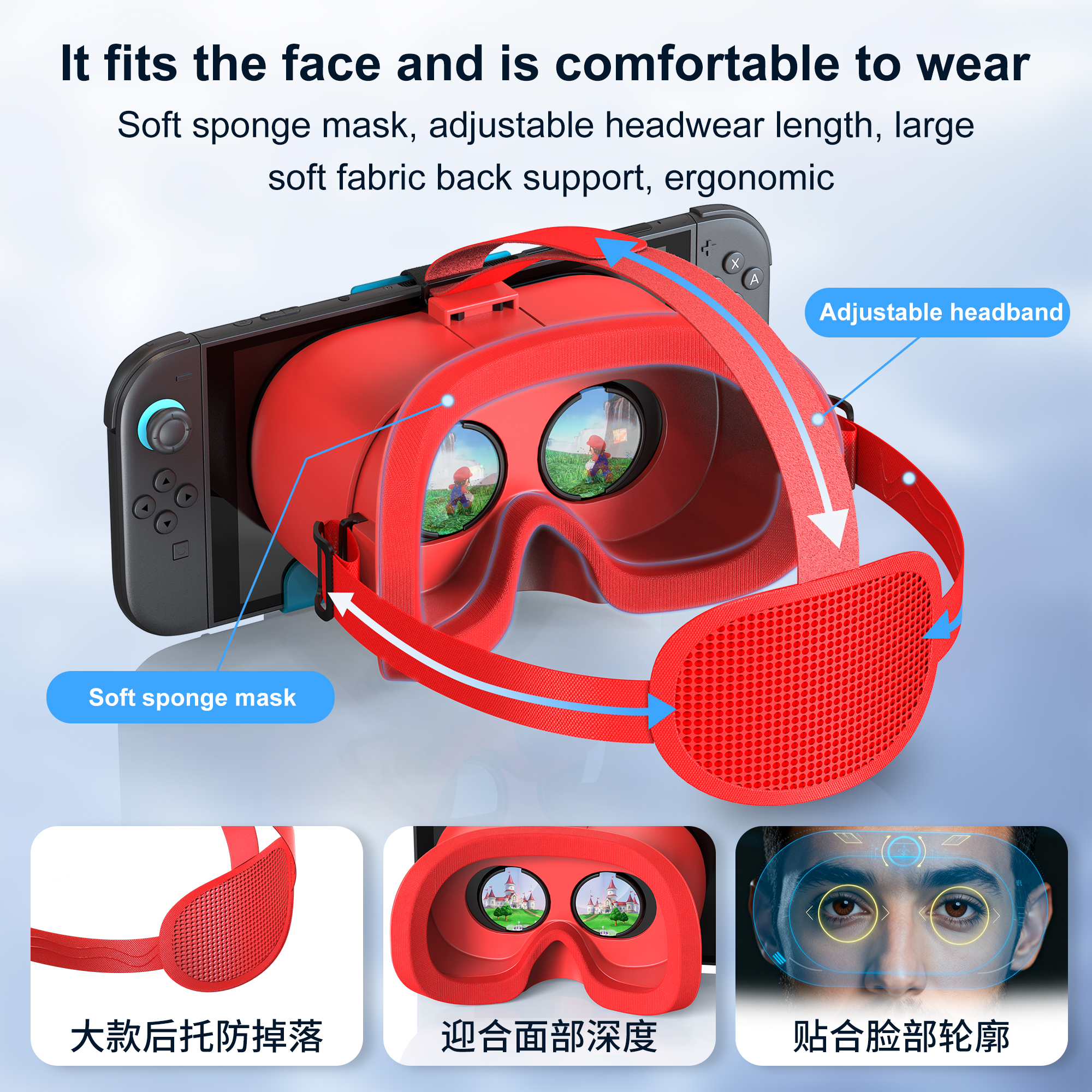 Upgraded VR Headset for Ninten - Gaming Console Headset avaliação e preço