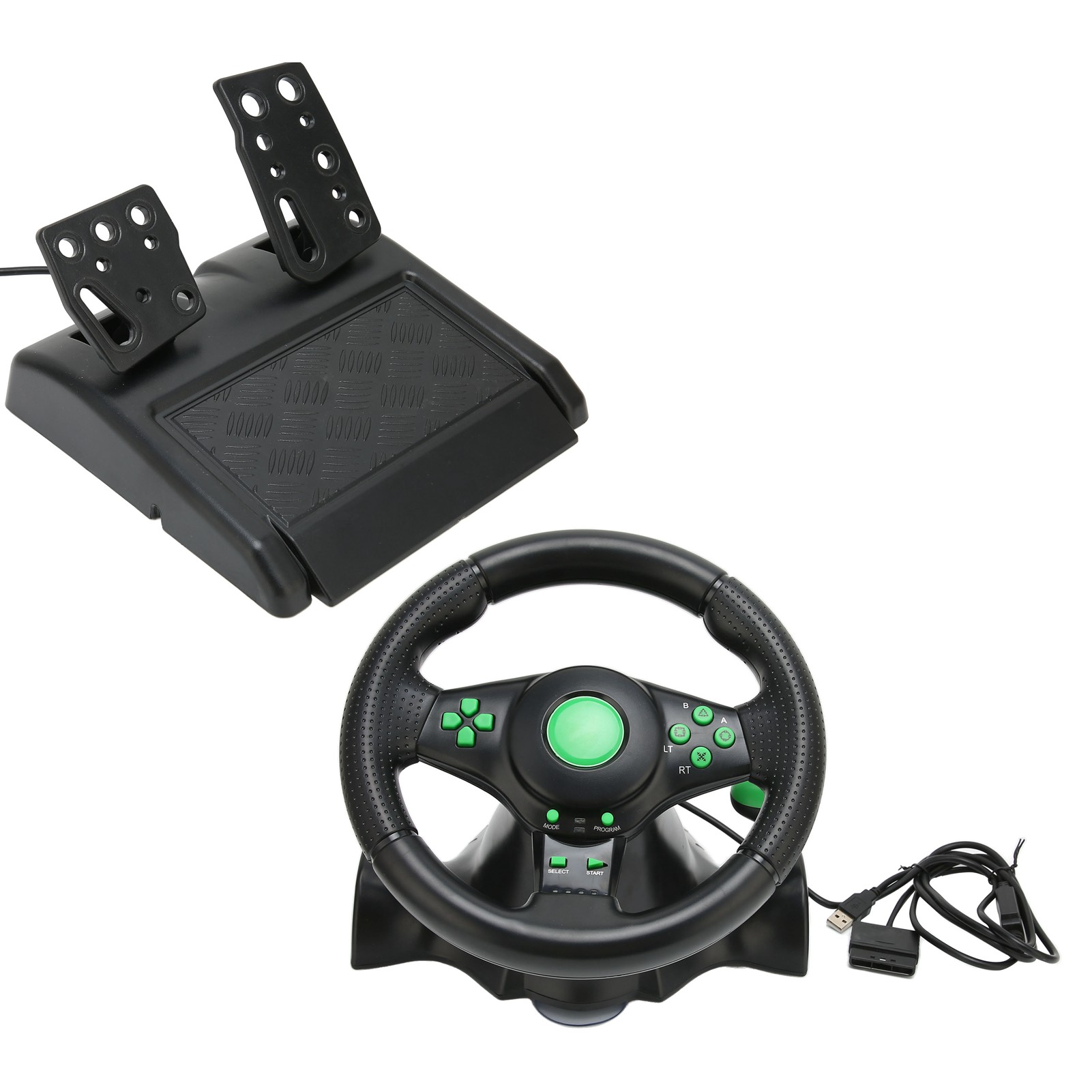 PC Racing Wheel Game Steering  - Racing Pedal Set avaliação e preço